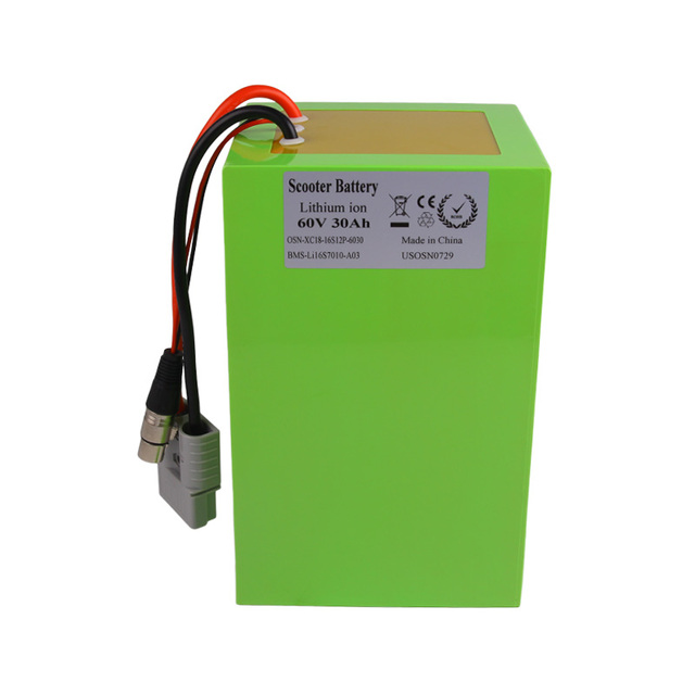 High Capacity 18650 Cells Li-ion 60V 30AH 31.2AH Lithium Ion Battery Pack with Rack for Electric Bike Scooter 1000W 2000W