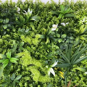 Màu xanh lá cây mô phỏng chống UV cỏ nhân tạo tấm Tường gỗ Hoàng Dương hàng rào tường cỏ nền trang trí nhân tạo - Product Image 3