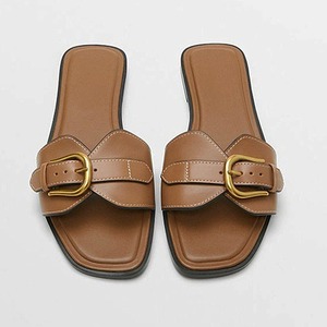 Sandalias Planas de Moda para Mujer con Hebilla, Sandalias Casuales de Playa - Product Image 1