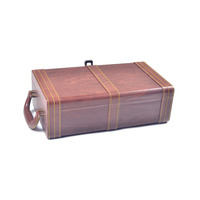 Grain de bois PU Cuir MDF Cérémonie Vintage Boîte D'emballage de Vin