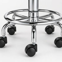 Tabouret de bar JOHOOFURNITURE en cuir PU noir, siège rond rainuré, pivotant et réglable, fabricant Taburete de Bar Kitchen