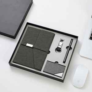 Coffrets cadeaux promotionnels d'entreprise en gros : stylo, porte-clés, porte-cartes, carnet, agenda de bureau A5 avec stylo et porte-clés - Product Image 6
