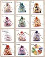 Sacs en organza personnalisés avec impression flocon de neige doré, sacs fourre-tout pour bonbons, sacs d'épicerie, grands sacs cadeaux de Noël et de mariage en organza