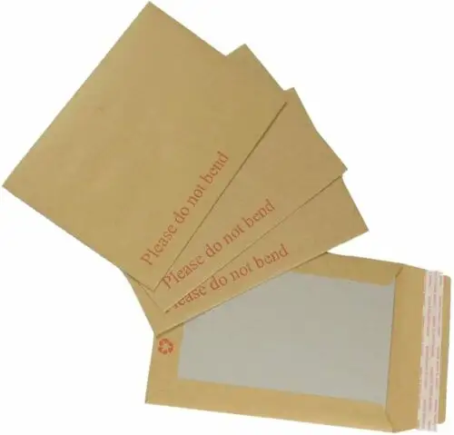 Stored C4/C3/C5/C6 Please Do Not Bend Hard Card Backed Brown Manilla Envelopes Rigid