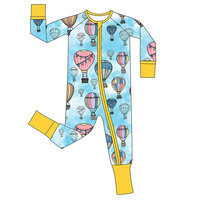 Bamboe Viscose Pyjamaset voor peuters, zachte rits-pyjama, comfortabel bamboe slaapgoed voor kinderen, OEM op maat gemaakte bamboe kleding voor peuters