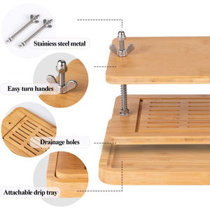 Prensa de tofu de bambú natural, escurridor de tofu integrado - Product Image 6