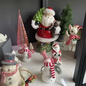 Premium Qualität Weihnachten Rentier Winkel Skulptur Statue Figur Weihnachten Tischplatte Harz Handwerk Dekorationen