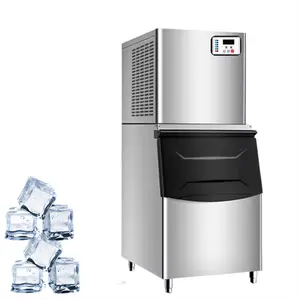 Refrigerado por agua 250KG/Day Máquina comercial para hacer hielo claro Cubo/Máquina para hacer hielo