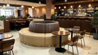 Canapé de restaurant circulaire personnalisé, mobilier de restaurant moderne et élégant, banquette en cuir pour café et restaurant