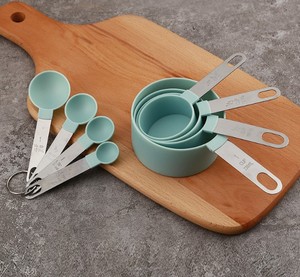 Bán sỉ thép không gỉ và PP Chất liệu 8 cái làm tổ đo ly và thìa đặt thân thiện với môi đo ly muỗng Bộ - Product Image 5