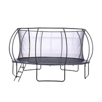 Trampolín Zoshine de 1500 LBS, 15 pies/16 pies, para Exteriores, con Red Protectora, Resistente a la Intemperie y Duradero, para Uso Doméstico y Comercial, Niños y Adultos