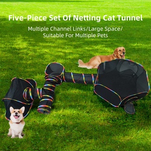 Al Aire Libre plegable transparente mascotas Gatos Perros animales verano túnel juguetes <span class=keywords><strong>paso</strong></span> <span class=keywords><strong>de</strong></span> mascotas y túneles para mascotas combinables - Product Image 2