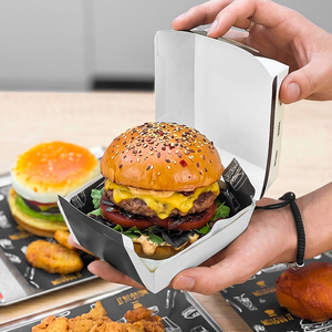 Papel de Embalaje para Alimentos Desechable, Reciclable, Ecológico, Impermeable y Antigrasa, Personalizado, para Bandejas de Hamburguesas y Sándwiches - Product Image 5