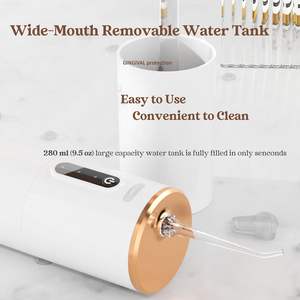 Mejor Venta de hilo dental de agua 280ml inalámbrico niños adultos uso hilo dental de agua Ipx7 limpiador de dientes <span class=keywords><strong>Fairywill</strong></span> hilo dental de agua irrigador bucal - Product Image 4