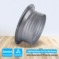 Nouveaux raccords de transition pour système d'air en acier inoxydable 304, adaptateurs carré-rond, brides coniques droites, faciles à installer