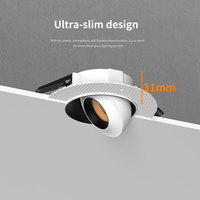 Plafonnier LED Rond Encastré Ultra-Mince Sans Cadre Dimmable pour Maison, Hôtel et Usage Commercial 5W 7W 10W 15W 20W