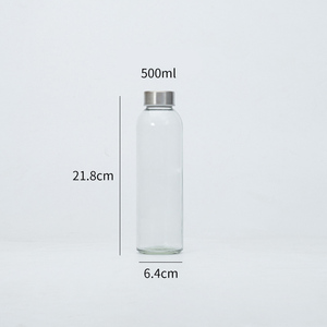 Riciclabile 300ml 500ml di vetro bottiglia di acqua Fitness birra per uso domestico bottiglia per bere Botella Con Tapa De Rosca - Product Image 3