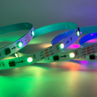 DC12V 24V ICWS2811 Pixel direccionable Rgb 5050 Tira de luces LED 30 LEDS/M IP20 IP65 IP67 IP68 Tira de luces LED