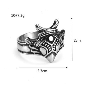 Yunnique Anillo Vikingo de Acero de Titanio para Hombre, con Forma de Cuervo, Estilo Hip Hop, Joyería para Uso Diario - Product Image 5