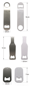 Individuell gestaltbarer Flaschenöffner aus Edelstahl, beidseitig bedruckbar, Sublimationsrohling, bedruckbarer Flaschenöffner, Bieröffner für Küche und Bar - Product Image 2