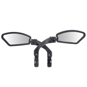 Superficie de espejo ajustable de acero inoxidable, espejos retrovisores para bicicleta, abrazadera de tubo de aleación de aluminio, espejo retrovisor para bicicleta de 360 ° - Product Image 2