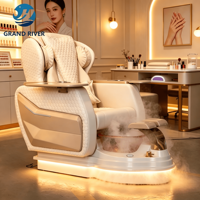 Fauteuil de pédicure et de manucure inclinable avec spa pour les pieds à jets magnétiques, personnalisable en gros