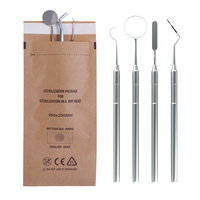 CLEAN DENTAL Sachets en papier kraft auto-scellants pour autoclave, désinfection à la vapeur EO, outils dentaires, fournitures pour nail art, CE ISO13485