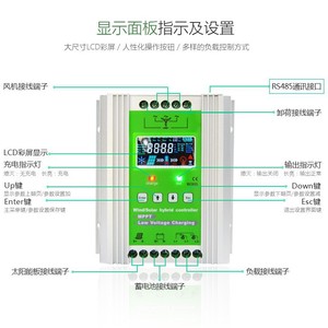 Contrôleur hybride solaire-éolien Shanghai Lisa MPPT 48V 1000W pour charge photovoltaïque - Product Image 4