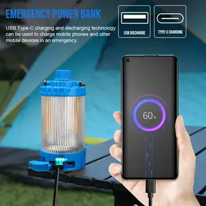 TrustFire C2 LED Lanterne d'urgence Lampes de camping étanches légères avec lampe magnétique 500LM et lampes