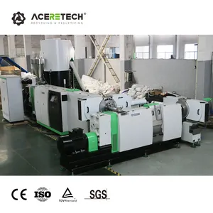 Factory Supplier 800kg/h Waste Plastic Fish Box Foam Material Recycling Double Stage Granulator Plastic Pelletizing Machine ACSS