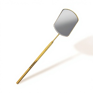 Miroir de poche pour cils, marque privée, soins de beauté, application de faux cils, logo personnalisé, acier inoxydable, éclairé, manuel - Product Image 1
