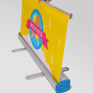 Pasokan pabrik dudukan spanduk gulung logam campuran aluminium Stan gulung bisa ditarik portabel untuk iklan dan promosi - Product Image 4