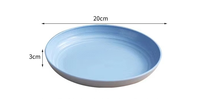 Plat en plastique alimentaire recyclable coloré de style nordique assiettes rondes de paille de blé de fête élégante