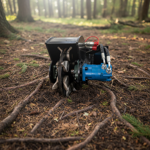 Desbrozadora de tocones de alta calidad con ruedas delanteras y <span class=keywords><strong>motor</strong></span> para accesorios de minicargadoras en oferta - Product Image 2