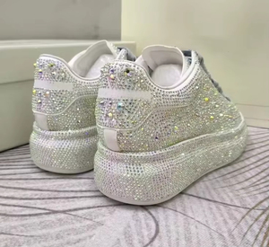 Dropshipping products 2026 Women Rhinestone Platform Sneakers | Trendy Elegant Evening Footwear With <b>Plus</b> <b>Sizes</b> - Product Image 5