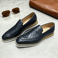 Prêts à être expédiés, mocassins plateforme légers pour hommes, en cuir véritable, à enfiler, semelles confortables améliorées, 1 paire MOQ