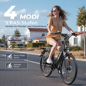 Bicicleta Eléctrica Urbana de 27.5 Pulgadas con Alcance de 60 km, 250w, 7 Velocidades, 5 Niveles de Asistencia, para Jóvenes, Entrega en 3-7 Días, Modelo S700-2, Dropshipping - Product Image 5
