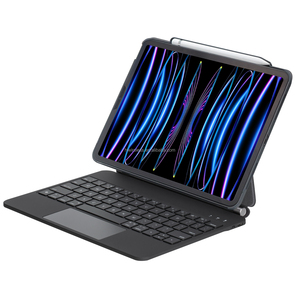 Étui <span class=keywords><strong>pour</strong></span> clavier magique avec support <span class=keywords><strong>pour</strong></span> stylet, connecteur intelligent, couverture noire, <span class=keywords><strong>pour</strong></span> <span class=keywords><strong>iPad</strong></span> <span class=keywords><strong>Air</strong></span> 10.9/Pro 11, pavé tactile sans fil, ultra fin, rétroéclairage RVB - Product Image 5