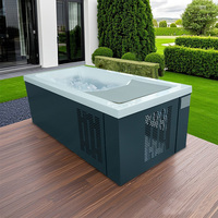 Baignoire à glace en acrylique professionnelle avec système de refroidissement, baignoire à glace de luxe pour la récupération des athlètes, utilisation en extérieur