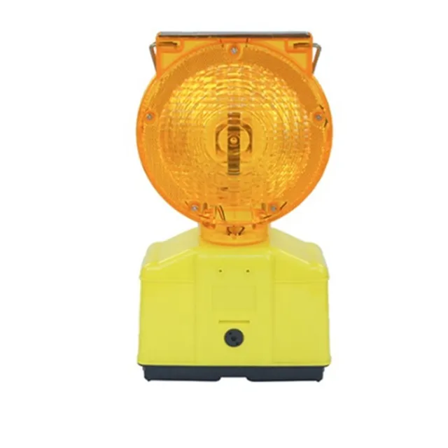 Roadway PC Lens LED Strobe Flashing Solar Barricade Warning Lights Amber Traffic Safety Signal