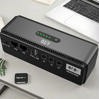 CCTV Mini UPS 10400mah portabel, perlengkapan daya tanpa sakelar untuk Router rumah sistem DVR USB tipe-c 5V DC 9V 12V cadangan daya