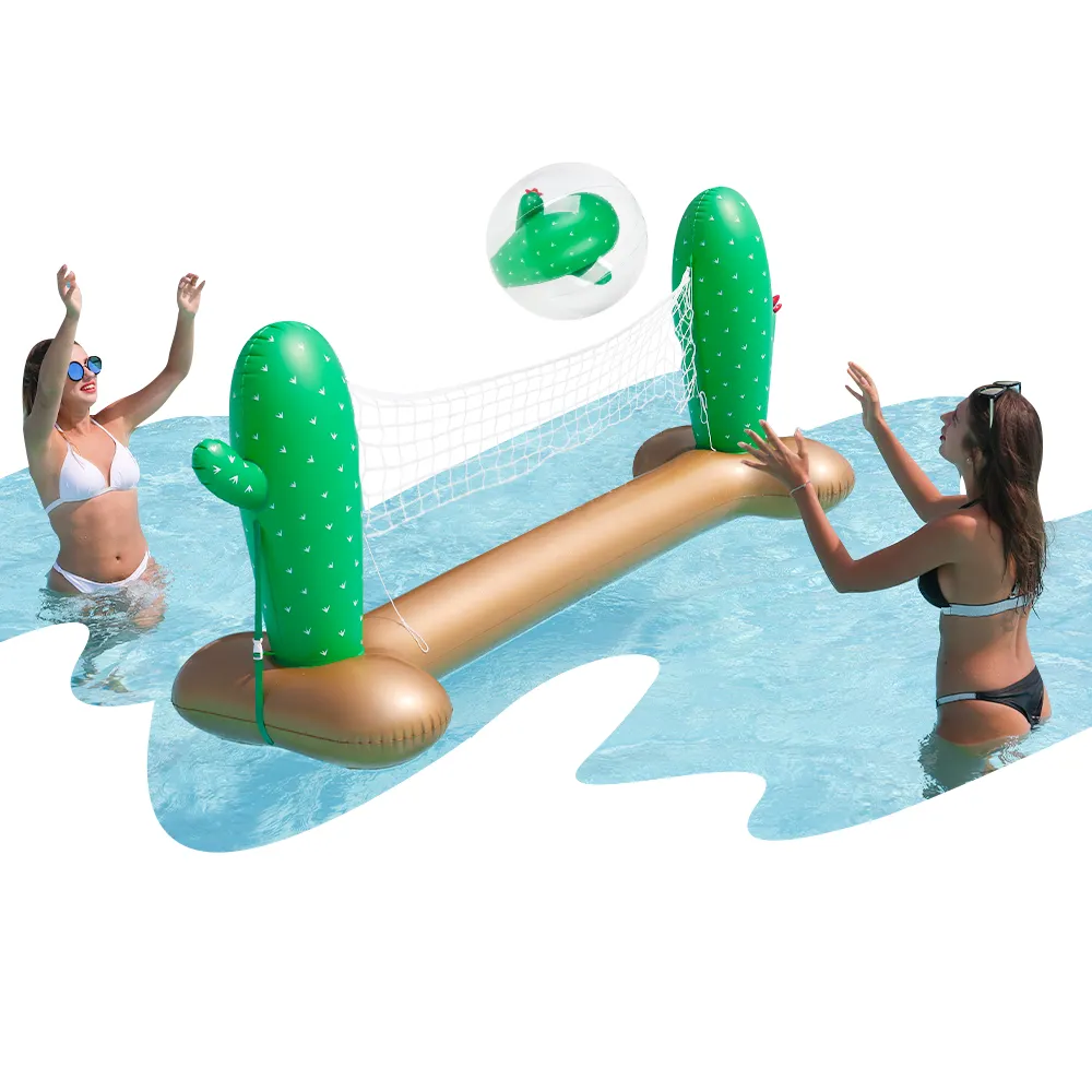 Hot Summer Inflatable Water Pool Toy Float Volleyball Game Court Set for Sale