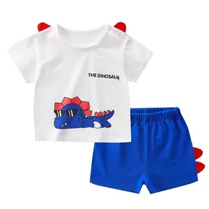 Conjuntos de pijamas para crianças todo o passo, roupas de bebê conjuntos de roupas de bebê menino (73-110cm)