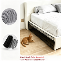 Tapis anti-chats en rouleau 30x200cm pour lit, chevet, chambre, bord de canapé, découpable, flexible, imperméable, en plastique PP, avec picots, noir, en stock