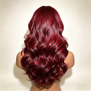 Perruques Lace Front HD sans colle 13*6 en <span class=keywords><strong>cheveux</strong></span> humains bruts vietnamiens 100% naturels, vierges, alignés, transparents, couleur 99j, ondulation Body Wave - Product Image 3