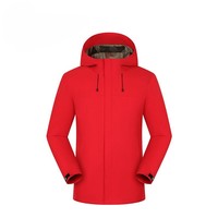 Veste d'hiver isolante chaude à coque rigide avec capuche, coupe-vent, imperméable, personnalisable, en coton imprimé, grande taille, pour la randonnée et le camping