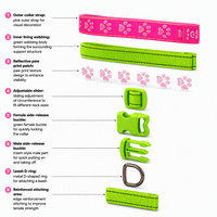 Collier lumineux pour chien à LED, réglable, en silicone souple, réfléchissant, pour la promenade en extérieur