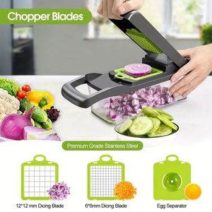 16 in 1 Multifunctional Eco-Friendly Plastic PP <b>Vegetable</b> <b>Chopper</b> Manual Home Kitchen Accessories Onion <b>Chopper</b> - Product Image 3