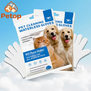 Gants de nettoyage pour animaux de compagnie Petop Luxury, sans eau, pour chiens et chats, hypoallergéniques, sans rinçage, lingettes de toilettage, acrylique, eau pure RO, outil de massage, 6 - Product Image 1