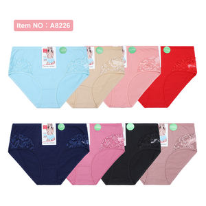 Mutandine in <span class=keywords><strong>cotone</strong></span> <span class=keywords><strong>100</strong></span>% da <span class=keywords><strong>donna</strong></span> plus size mutandine in pizzo 3XL A8226 - Product Image 4